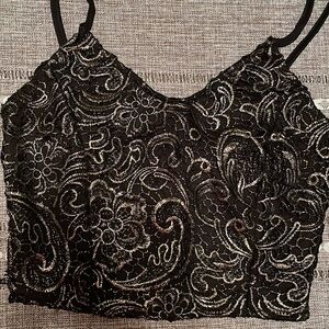 Charlotte Russe Black & Gold Tank Top.